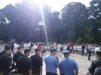 Под Верховной Радой проходит митинг родственников участников АТО. Милиция держит руку на пульсе