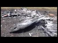 Видео с места падения украинского истребителя