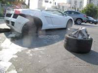 В Киеве в ДТП попал люксовый суперкар Lamborghini Gallardo Spyder