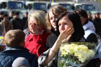 Киевщина встречала вернувшихся из АТО бойцов хлебом со слезами