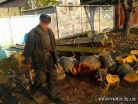 Луганчане рубят на дрова ящики из-под снарядов «Града»