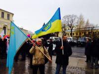 В Питере подняли украинские флаги