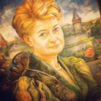 Президент Литвы показала свой портрет, написанный бойцом «Азова»