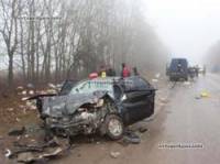 На Тернопольщине колонна автомобилей, которая встречала погибшего «киборга», попала в ДТП. Погибли два человека