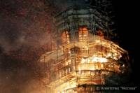 В Сети появились первые фото ночного пожара в Новодевичьем монастыре