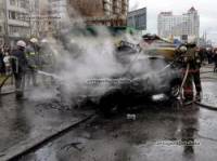 В Киеве за считанные минуты дотла сгорел автомобиль