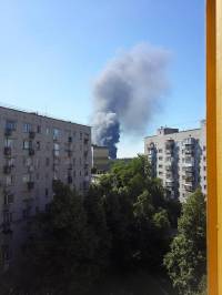 В Сети появились фото пожара в Броварах