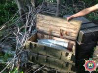 20 ящиков с боеприпасами случайно найдены в лесополе на повороте к Докучаевску