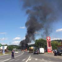 В сети появилось видео начала стрельбы на въезде в Мукачево
