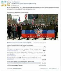 На паблике ДНР в соцсети более 54% проголосовали за Донбасс в составе Украины