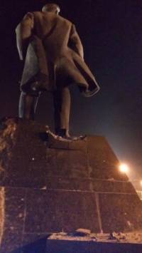 Ночью в центре Донецка взорвали памятник Ленину