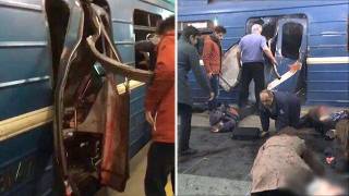 Опубликовано видео первых секунд после взрыва в питерском метро