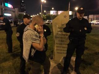 В Одессе демонтировали памятный знак Жукову, на месте которого коммунисты хотели поставить памятник