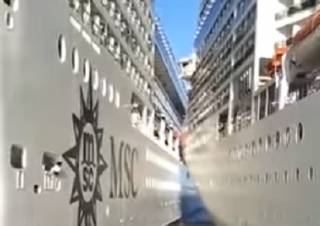 В аргентинском порту столкнулись два туристических корабля
