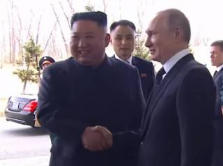 «Спасибо, что приехали»: Путин встретился с Ким Чен Ыном