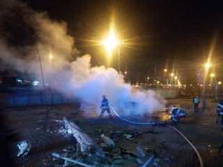 В Киеве Honda попала в огненное ДТП ‒ есть жертвы