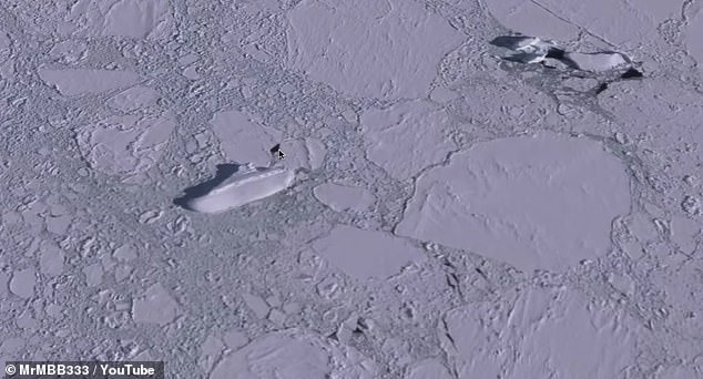 Глыба льда, похожая на «корабль нацистов» в Антарктиде