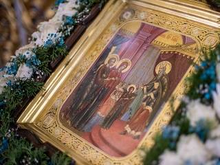 В Киево-Печерской лавре верующие УПЦ празднуют Введение во храм Пресвятой Богородицы