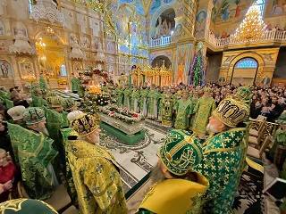 В Почаевской лавре верующие УПЦ отметили 50-летие со дня кончины преподобного Амфилохия
