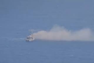 Опубликовано эпичное видео уничтожения американского фрегата