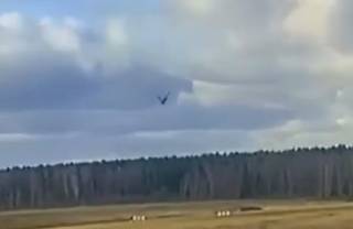 Опубликовано видео падения самолета под Москвой