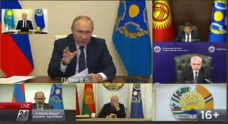Путин: В Казахстане  применялись присущие майданным технологиям элементы
