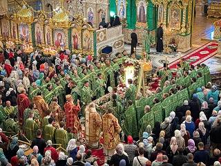 В Почаевской лавре УПЦ почтили память преподобного Иова