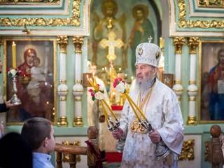 Предстоятель УПЦ возглавил престольный праздник столичного Вознесенского храма