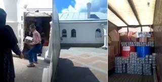 В скит Святогорской лавры УПЦ доставили гуманитарный груз для монахов и беженцев