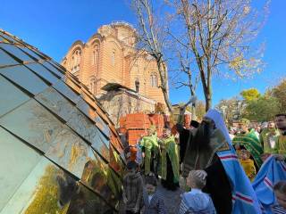 В Виннице освятили кресты и купола Сретенского храма УПЦ