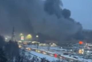 Появилось видео эпичного пожара в Подмосковье
