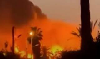 Появилось видео эпичного огненного ЧП в Марокко
