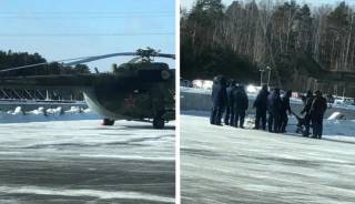 В России едва не разбился вертолет Медведева