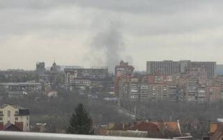 В Донецке сообщили о сильном «прилете», над городом клуб дыма