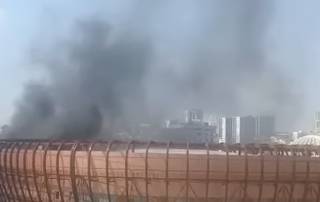 Появилось видео крупного пожара на ледовой арене в Екатеринбурге