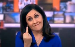 Марьям Мошири: известная британская ведущая показала средний палец в прямом эфире