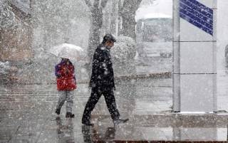 На выходных в Украине прогнозируют снег с дождем
