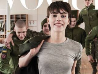 Карина Мазяр в военной форме на обложке «Vogue» подверглась жесткой критике