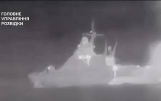 Появилось видео уничтожения вражеского корабля «Сергей Котов» в Черном море