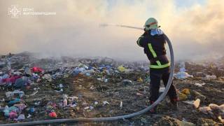 В Житомире горел полигон твердых бытовых отходов