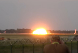 З'явилося відео аварії винищувача F-16 у Польщі